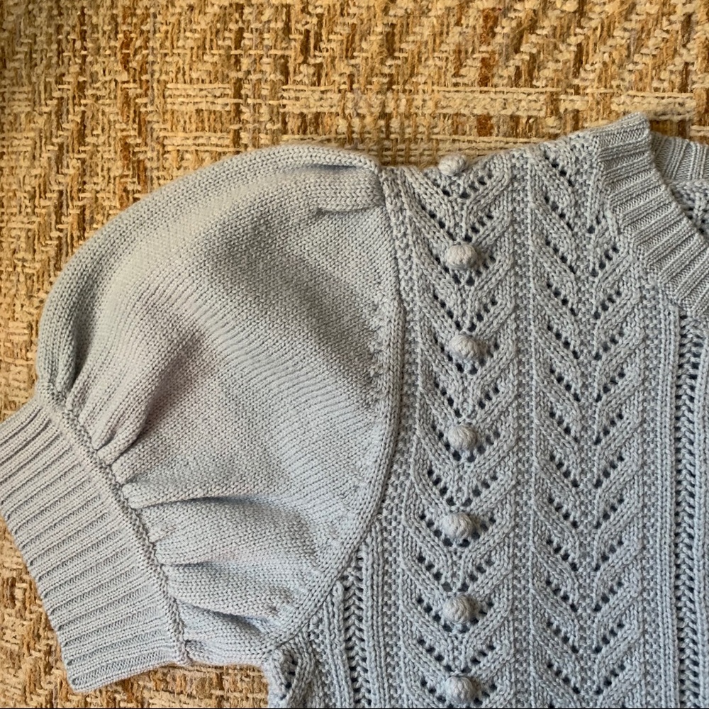 Antonio Melani puff sleeve pom pom sweater